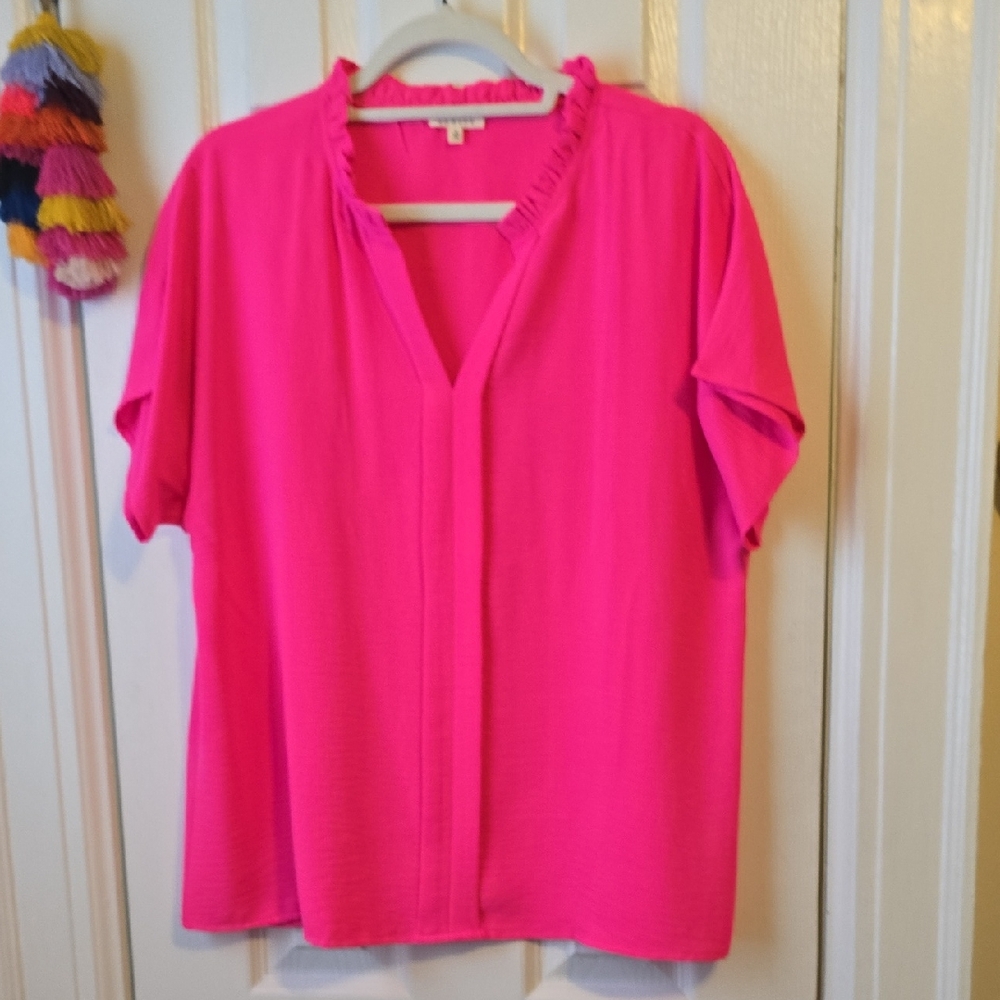 NWOT Women's HOT Pink Blouse